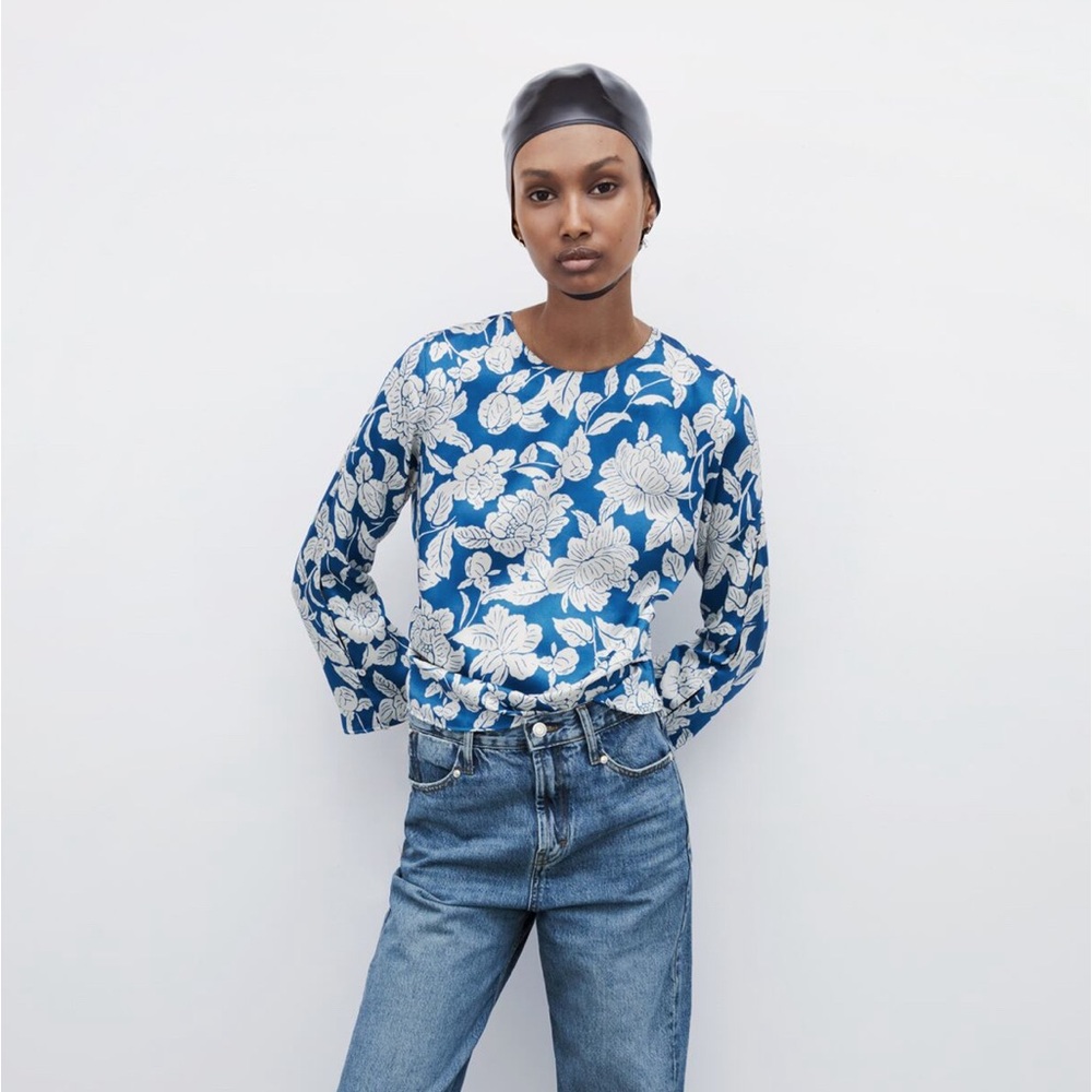 Sateen rushed shirt - ZARA